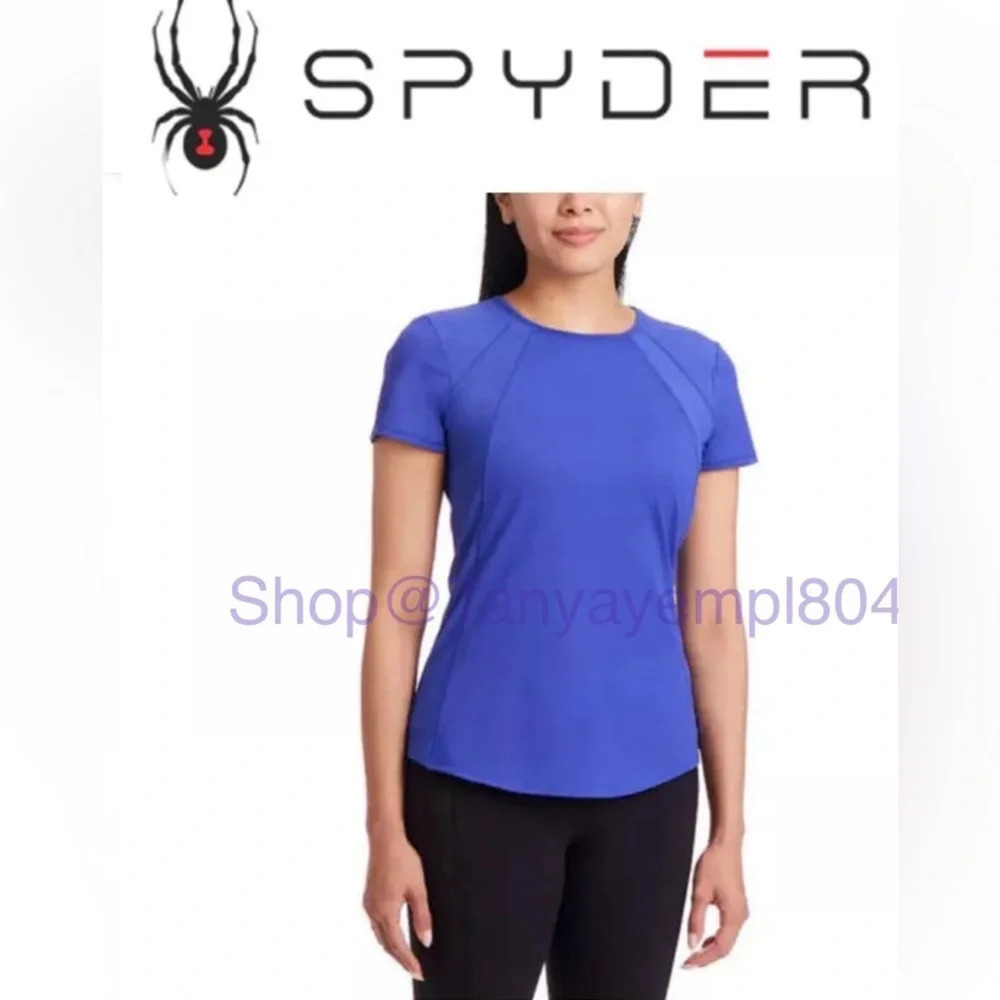 Spyder Ladies' Short Sleeve Active Top XXL NWOT Blue (Perineal) XXL